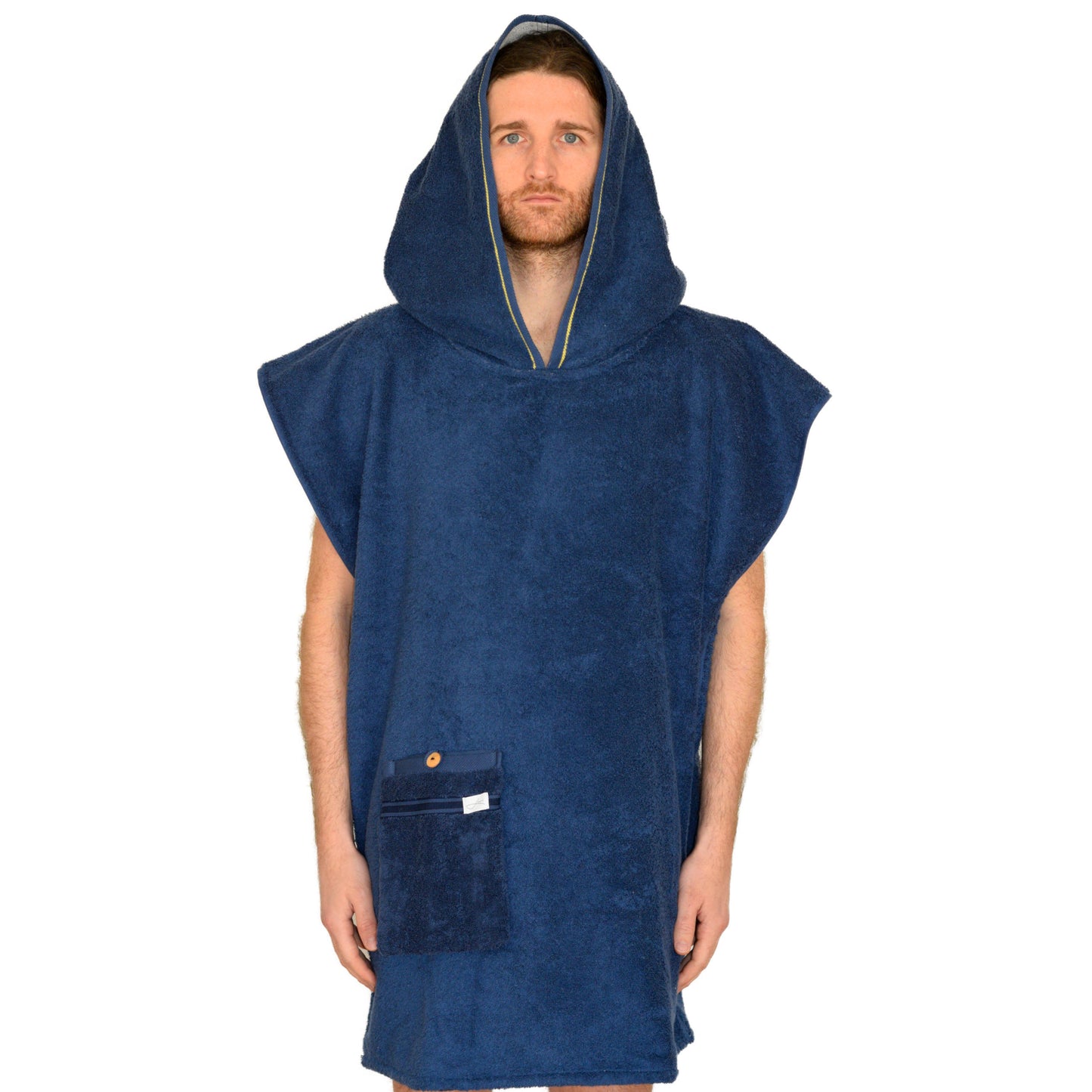 Badeponcho Frottee uni aus Bio-Baumwolle