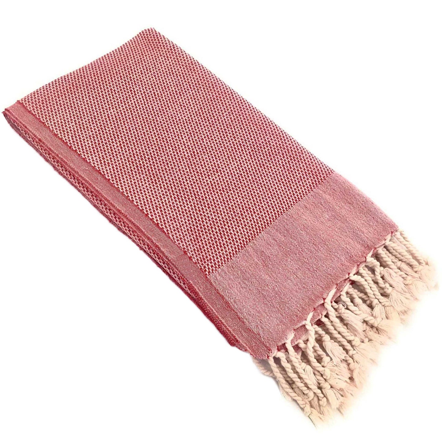 Strandtuch Karo mit Tasche aus Baumwolle
