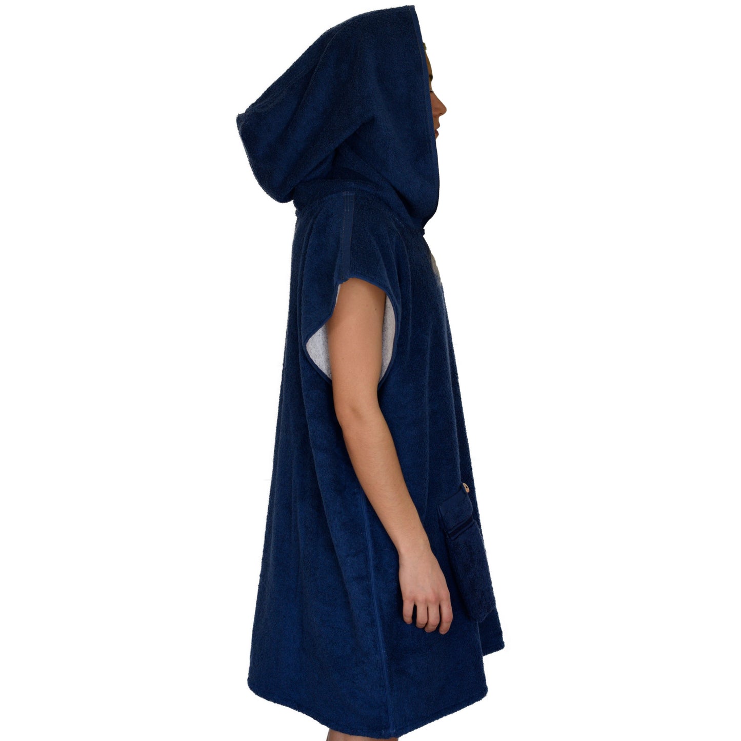 Badeponcho Frottee uni aus Bio-Baumwolle