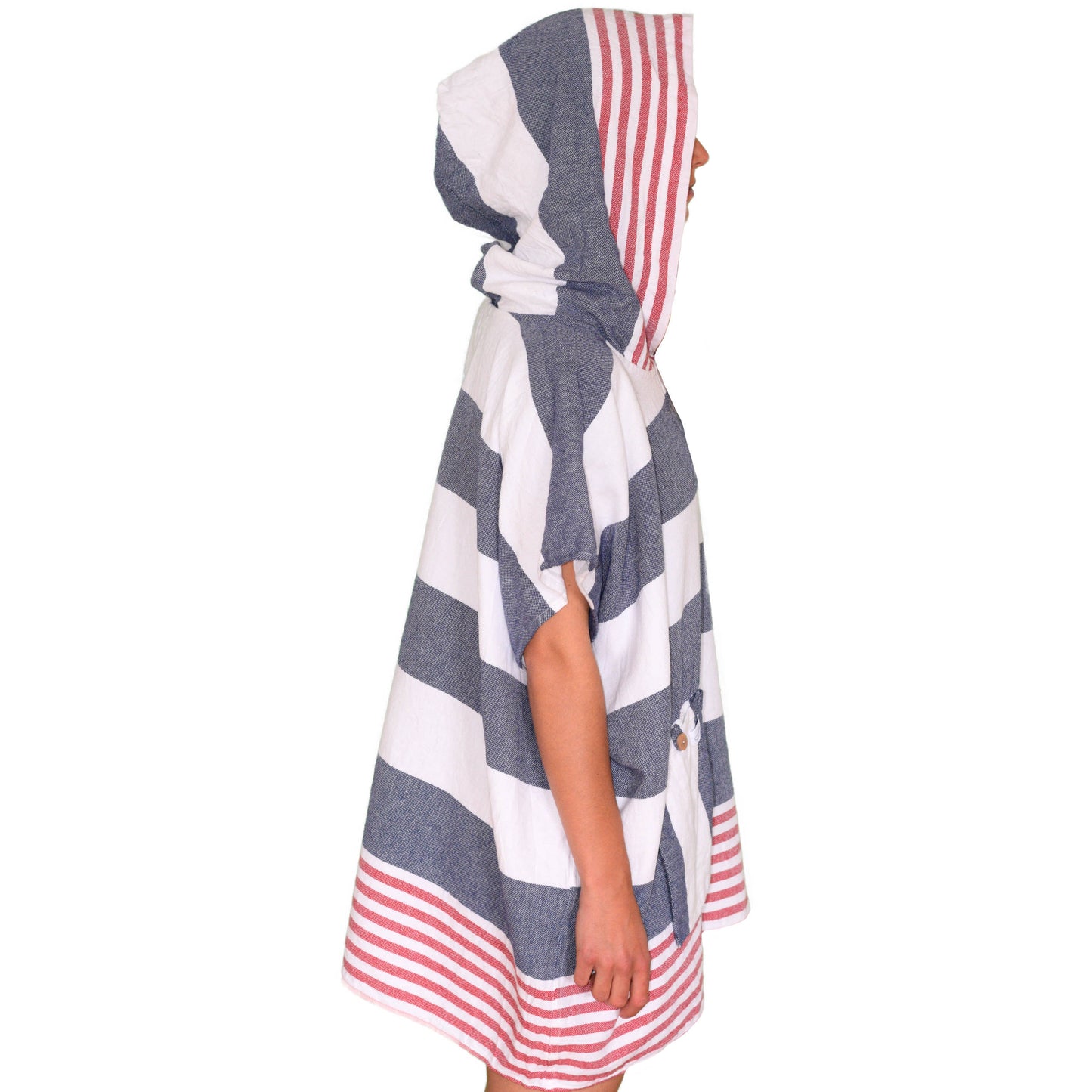 Badeponcho gestreift aus Baumwolle