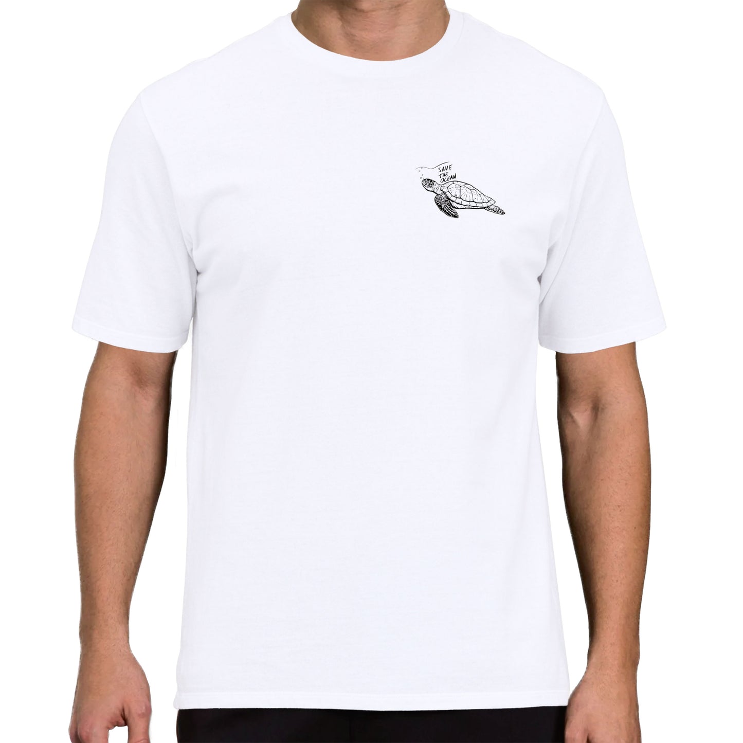 T-Shirt aus Bio-Baumwolle mit Turtle Aufdruck