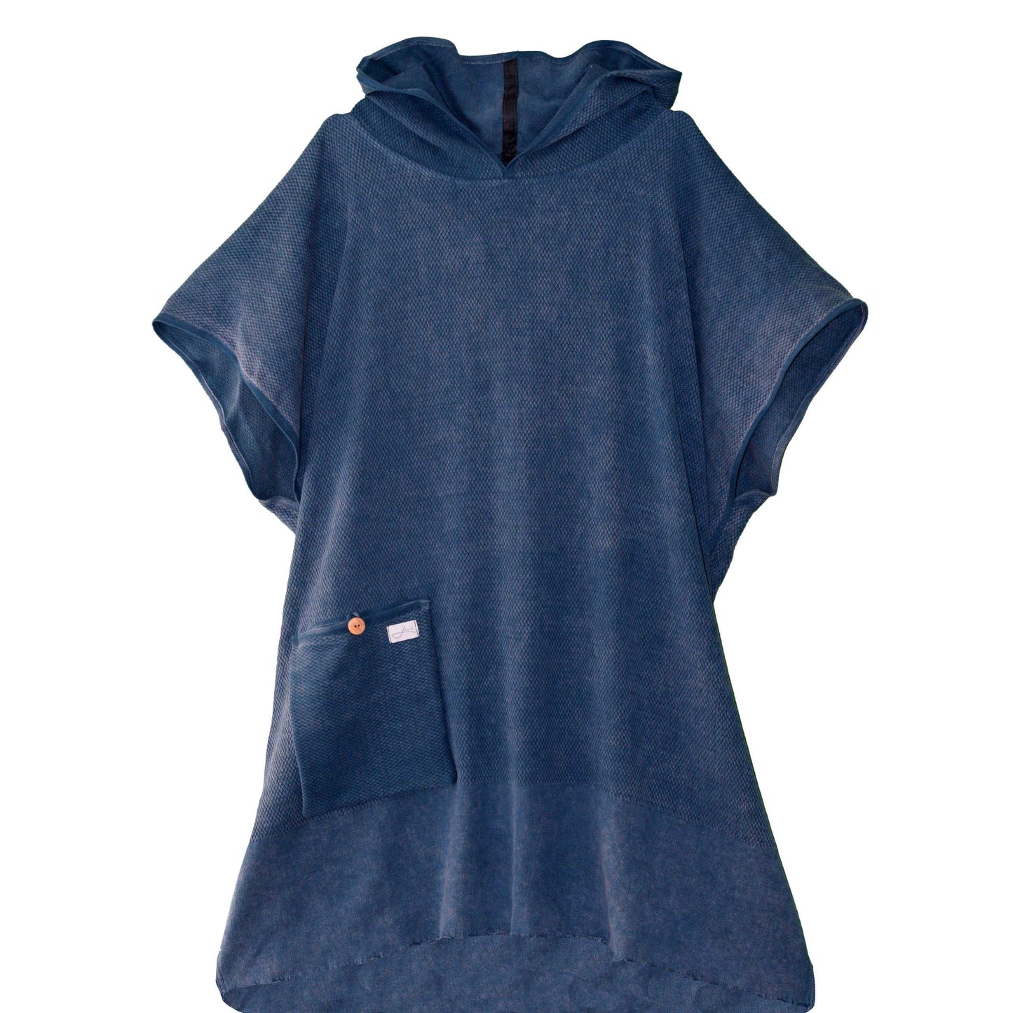 Badeponcho uni aus Bio-Baumwolle