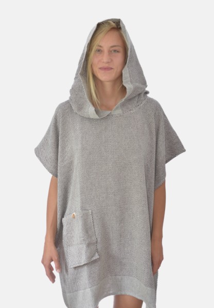 Badeponcho schwarz | leicht, fair, bio & eco