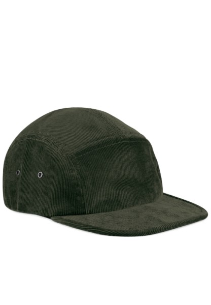 Cord 5 Panel Cap grün | fair, bio, eco